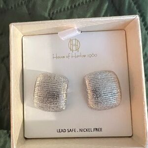 House of Harlow 1960 Anthropology Earrings Silver
